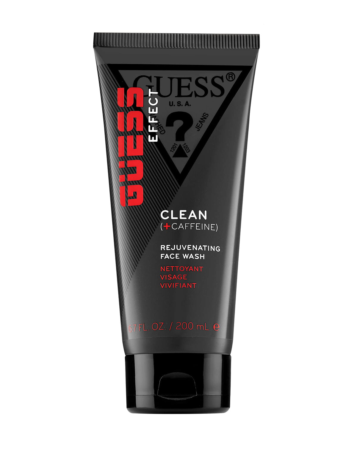 GUESS Effect Grooming CLEAN Face Wash with Caffeine for Men, 6.7 Fl Oz