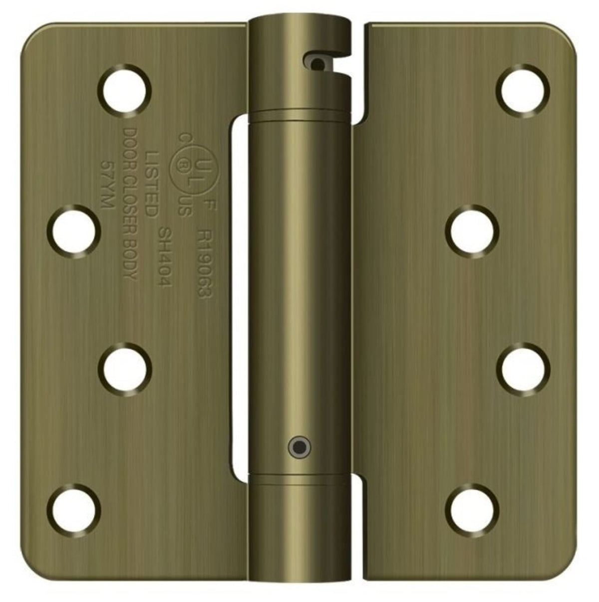 Deltana DSH4R45 Single Action Steel 4-Inch x 4-Inch x 1/4-Inch Spring Hinge by Deltana