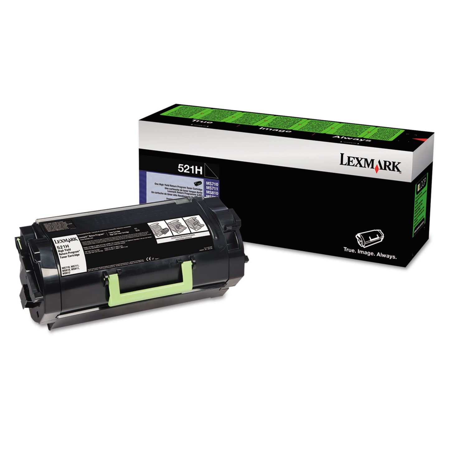 Genuine Original Lexmark Brand 521H High Yield Toner Cartridge (52D1H00). 25,000 Pages. For: MS710dn/MS710n/MS711dn/MS810de/MS810dn/MS810dtn/MS810n/MS811dn/MS811dtn/MS811n/MS812de/MS812dn/MS812dtn.