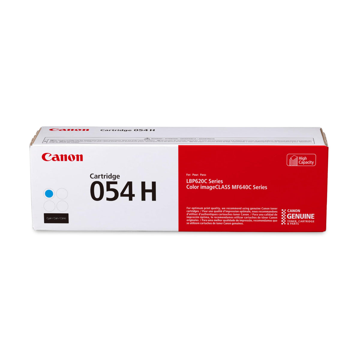 Canon Genuine 054 Cyan Toner Cartridge High Capacity Compatible with LBP622Cdw, LBP623Cdw, MF641Cdw, MF642Cdw, MF644Cdw