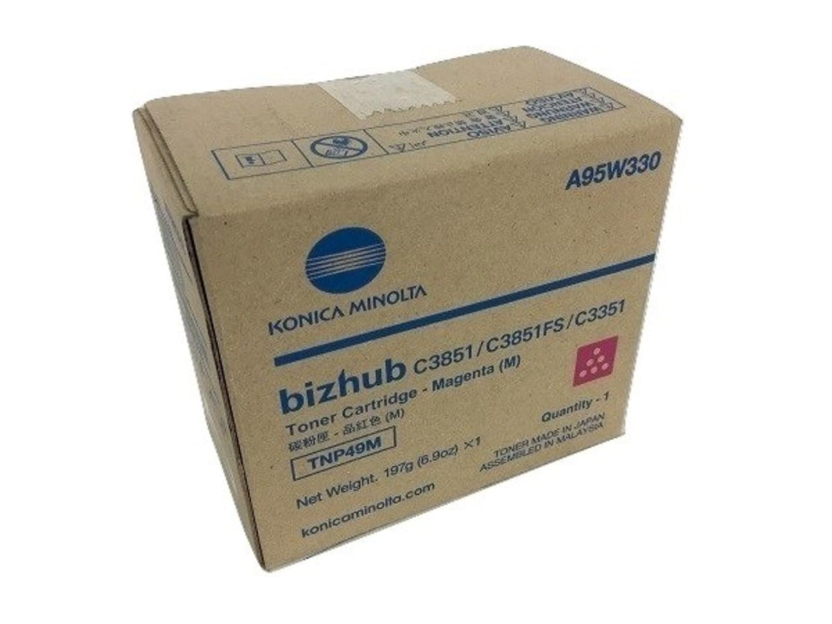 Konica Minolta A95W330 TNP-49M Magenta Toner Cartridge for USE in BIZHUB C3351 C3851FS E
