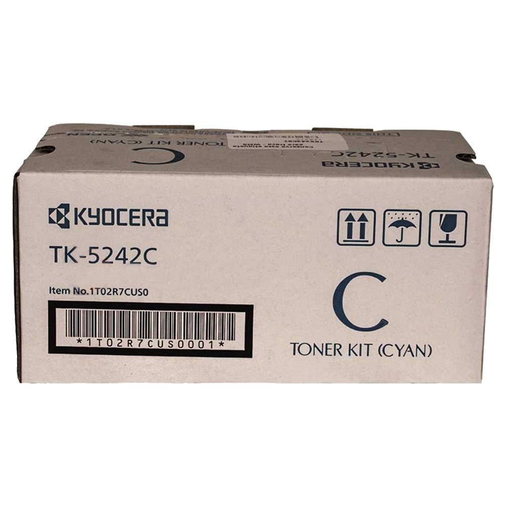 KYOCERA TK-5242C Cyan Toner Cartridge for M5526cdw/ P5026cdw Model Laser Printers (1T02R7CUSV)