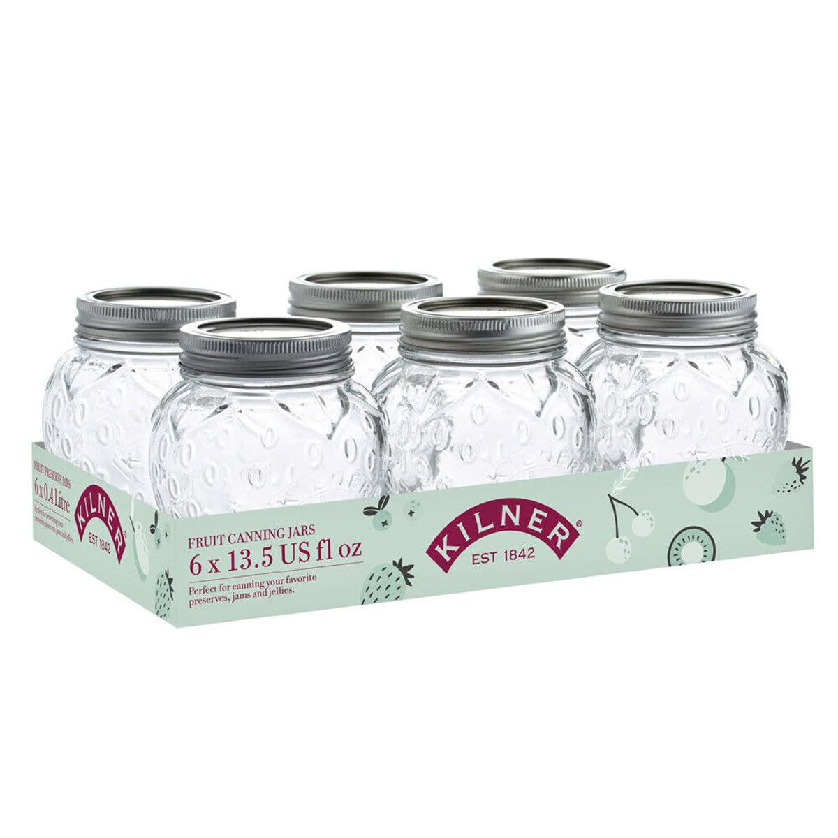 Kilner Strawberry Canning Jars 6 Pack