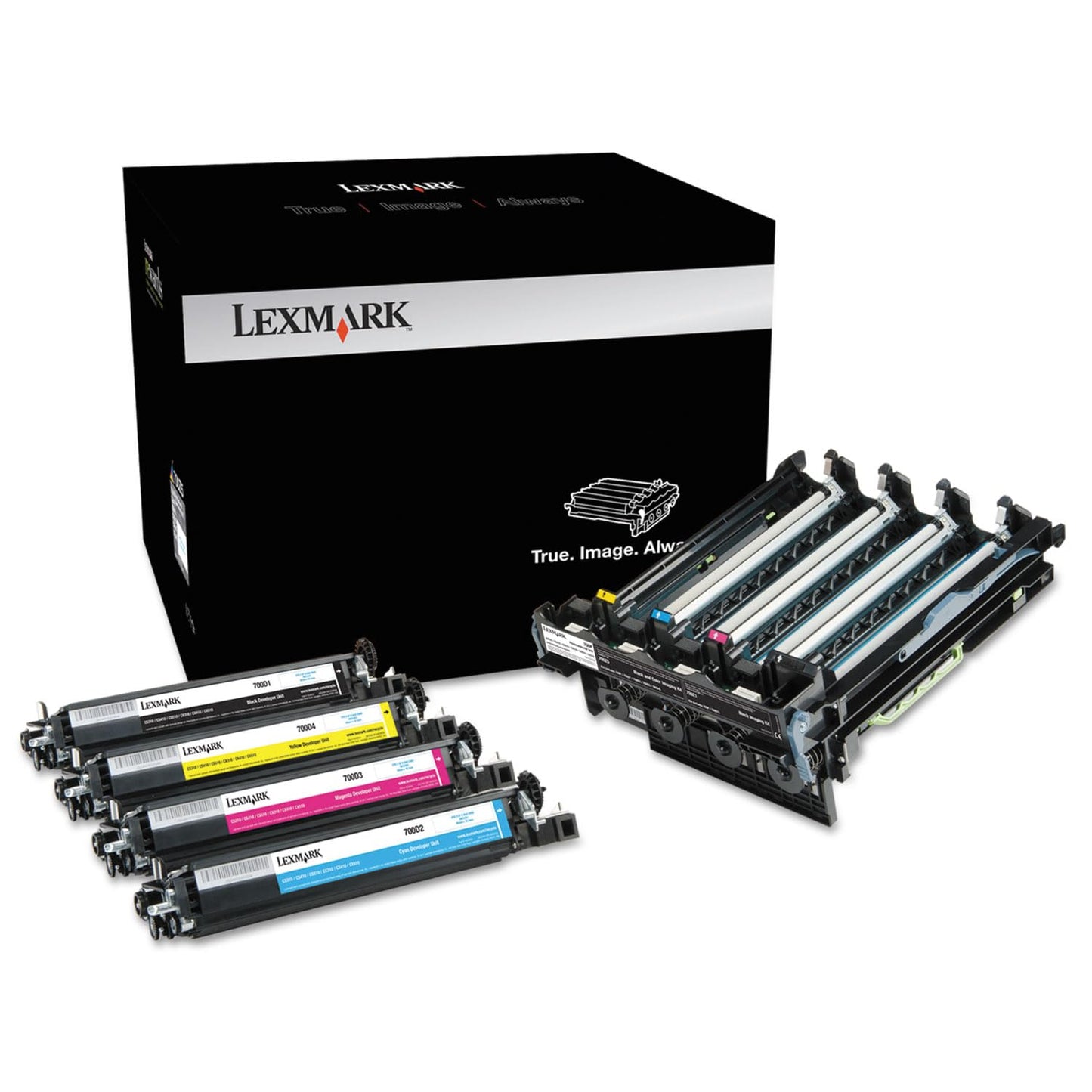Lexmark 70C0Z50 Imaging Kit, Black/Tri-Color - in Retail Packaging