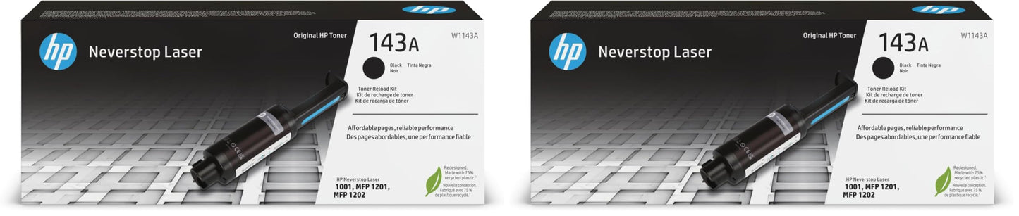 HP 143A | W1143A | Toner | Black Reload Kit (Pack of 2)