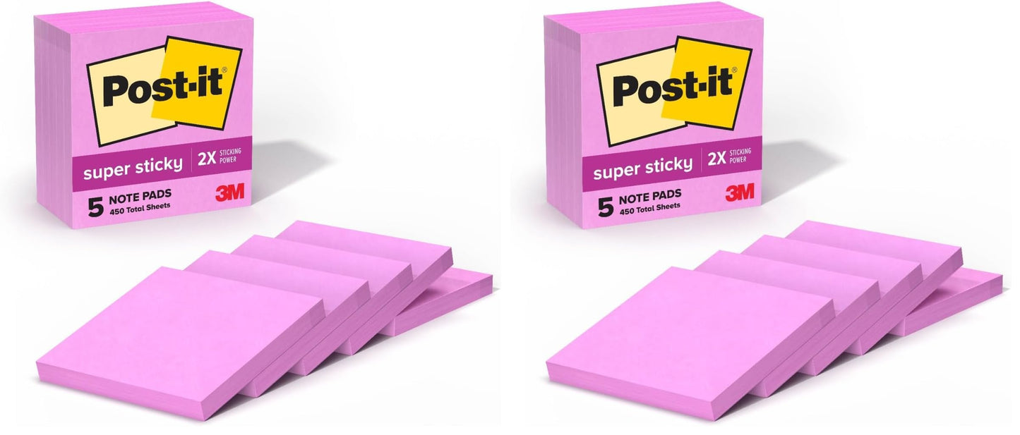 3M Post-it Super Sticky Notes 3 x 3 in Pack of 2