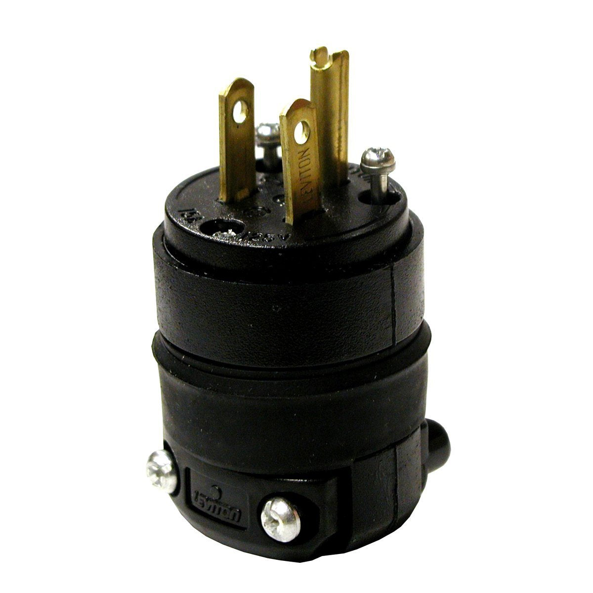 Leviton Grounding Plug 15A Black