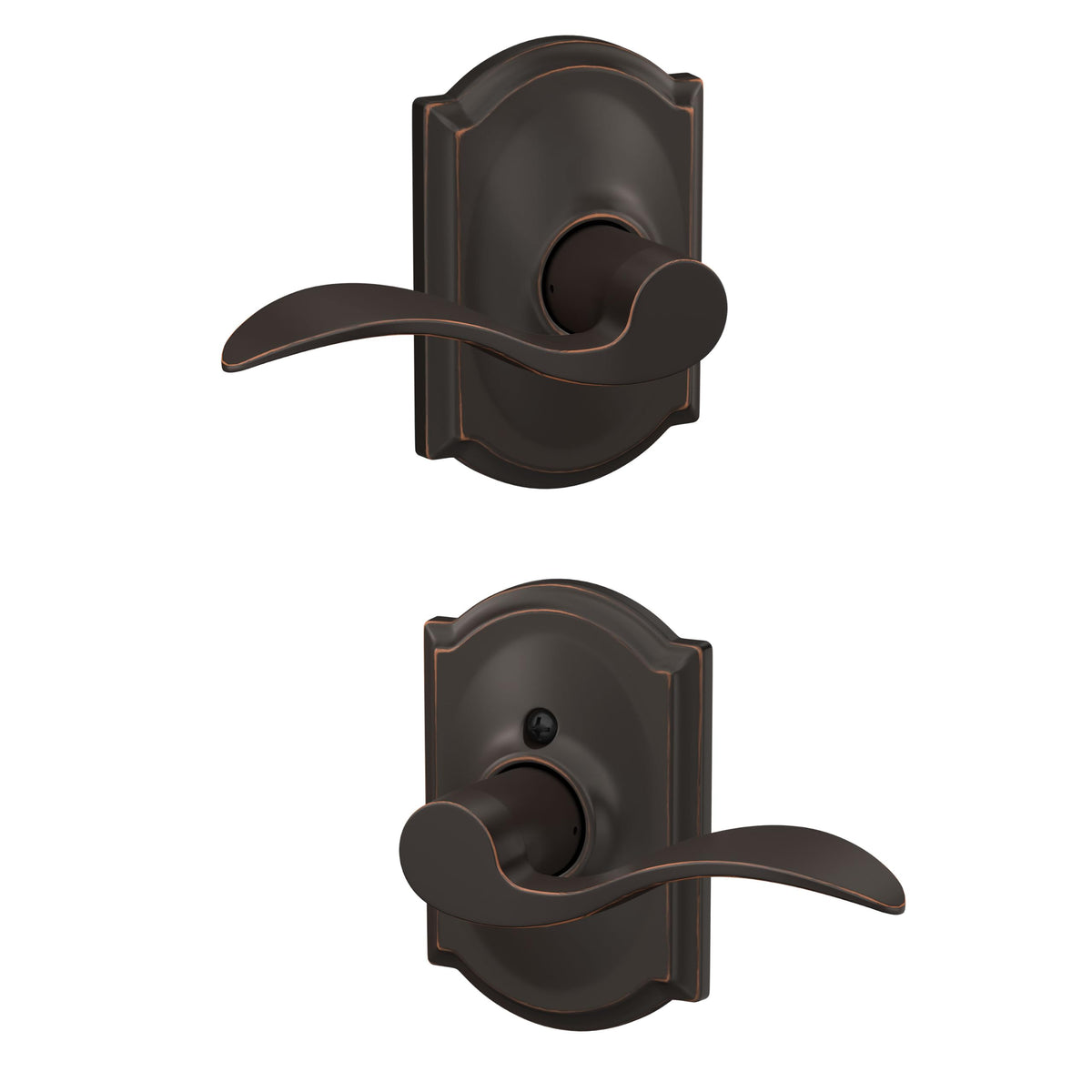Schlage F10 Accent 716 CAM Passage Door Handle