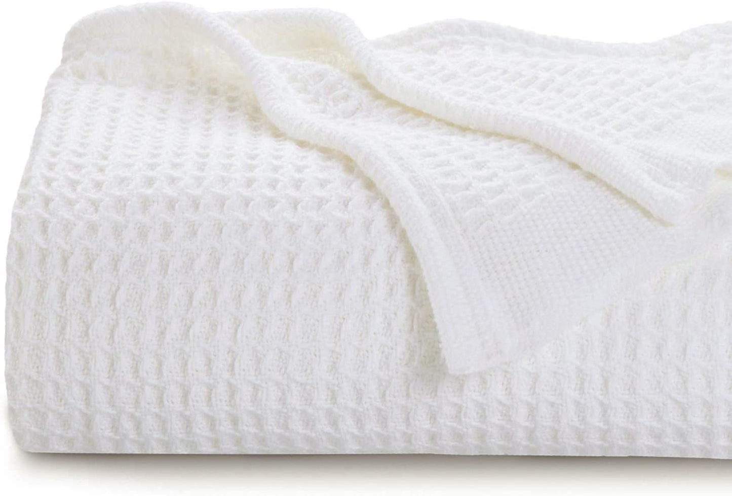 Kotton Culture Cotton Waffle Weave Blanket Twin White