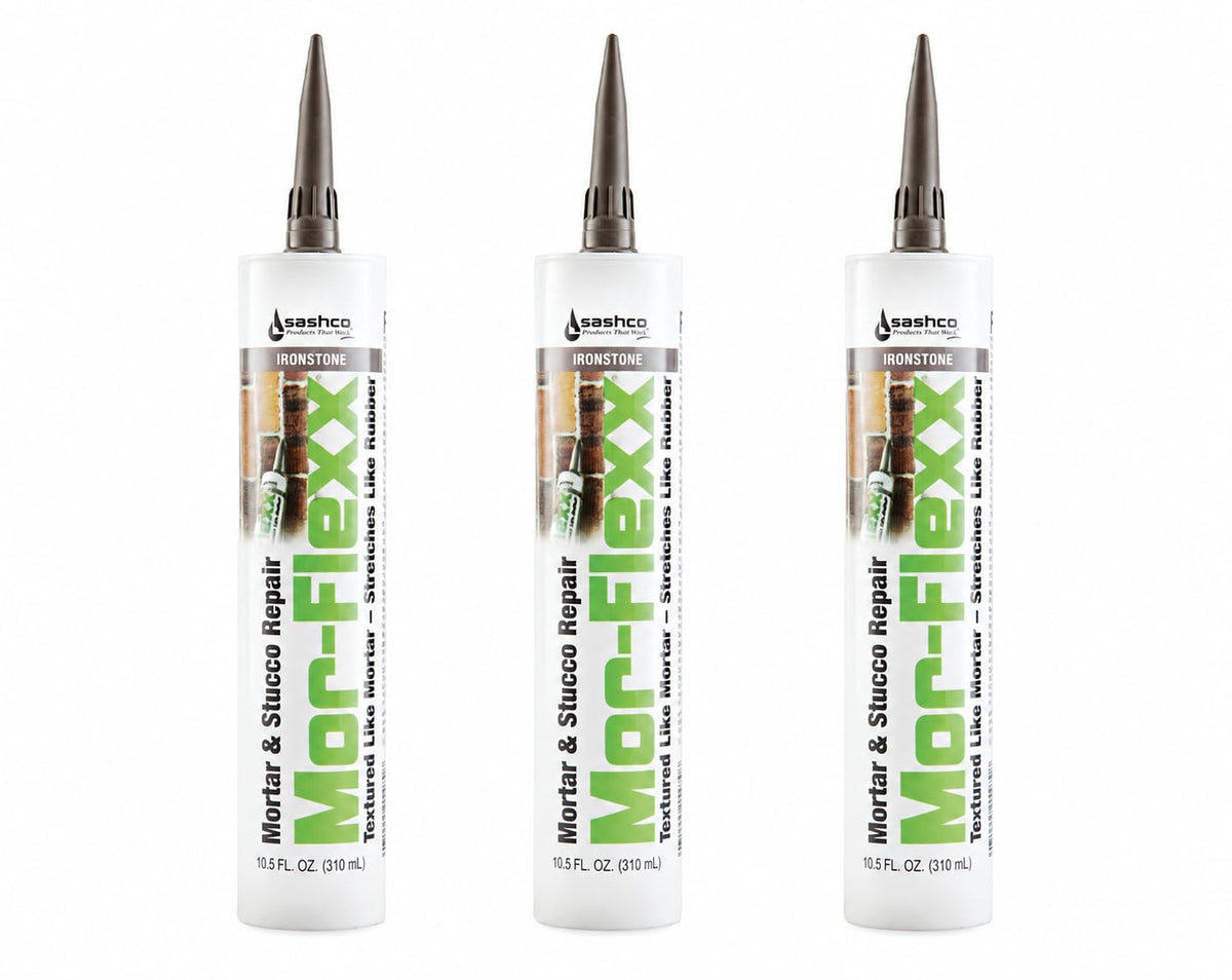 Sashco Mor-Flexx Mortar & Stucco Repair 10.5 oz 3-Pack