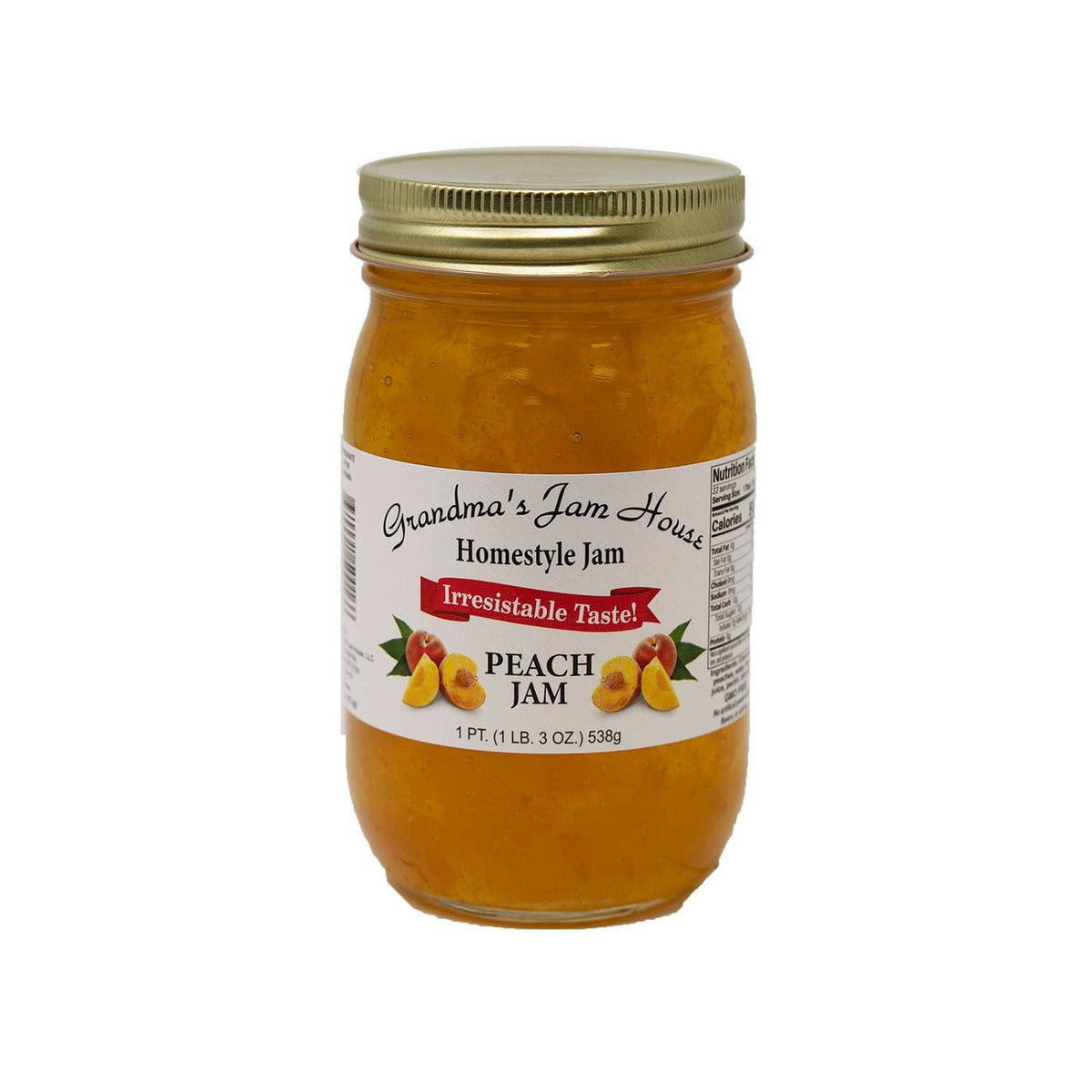 Grandmas Sweet Peach Jam 19oz