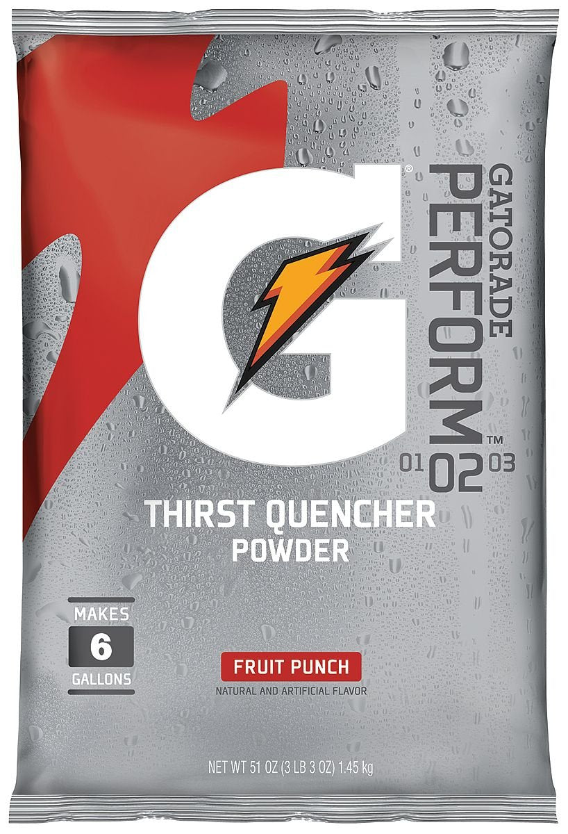 Gatorade Thirst Quencher Powder – Fruit Punch, 51 oz Bag – Makes 6 Gallons