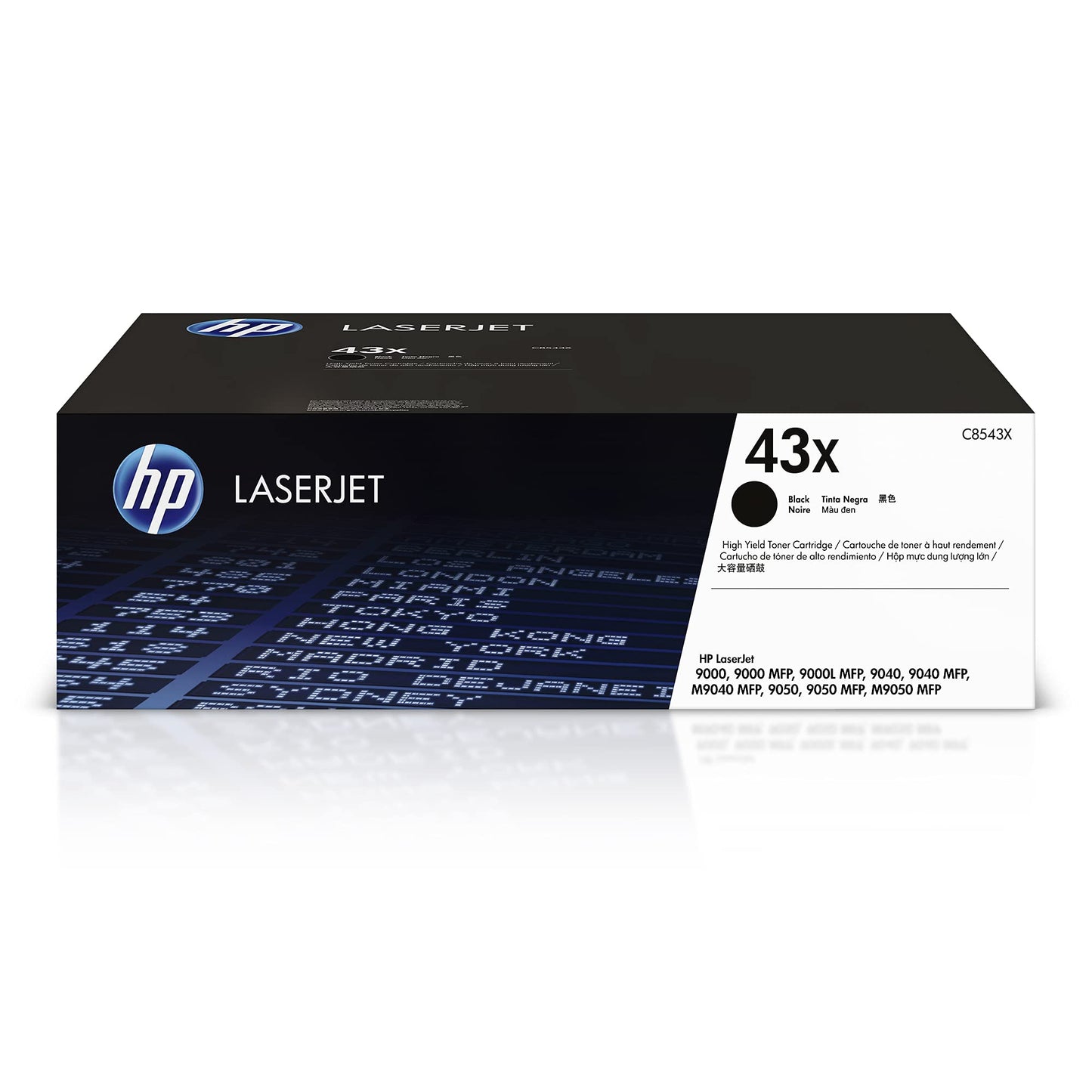 HP 43X Black High-yield Toner Cartridge Works with HP LaserJet 9000, 9040, 9050 Series, HP LaserJet 9000, 9040, 9050 MFP Series C8543X