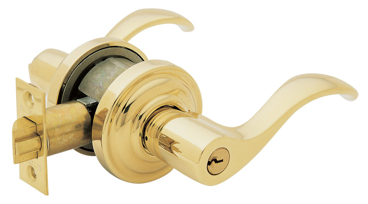 Baldwin Estate 5255.003.LENT Wave Lever Polished Brass