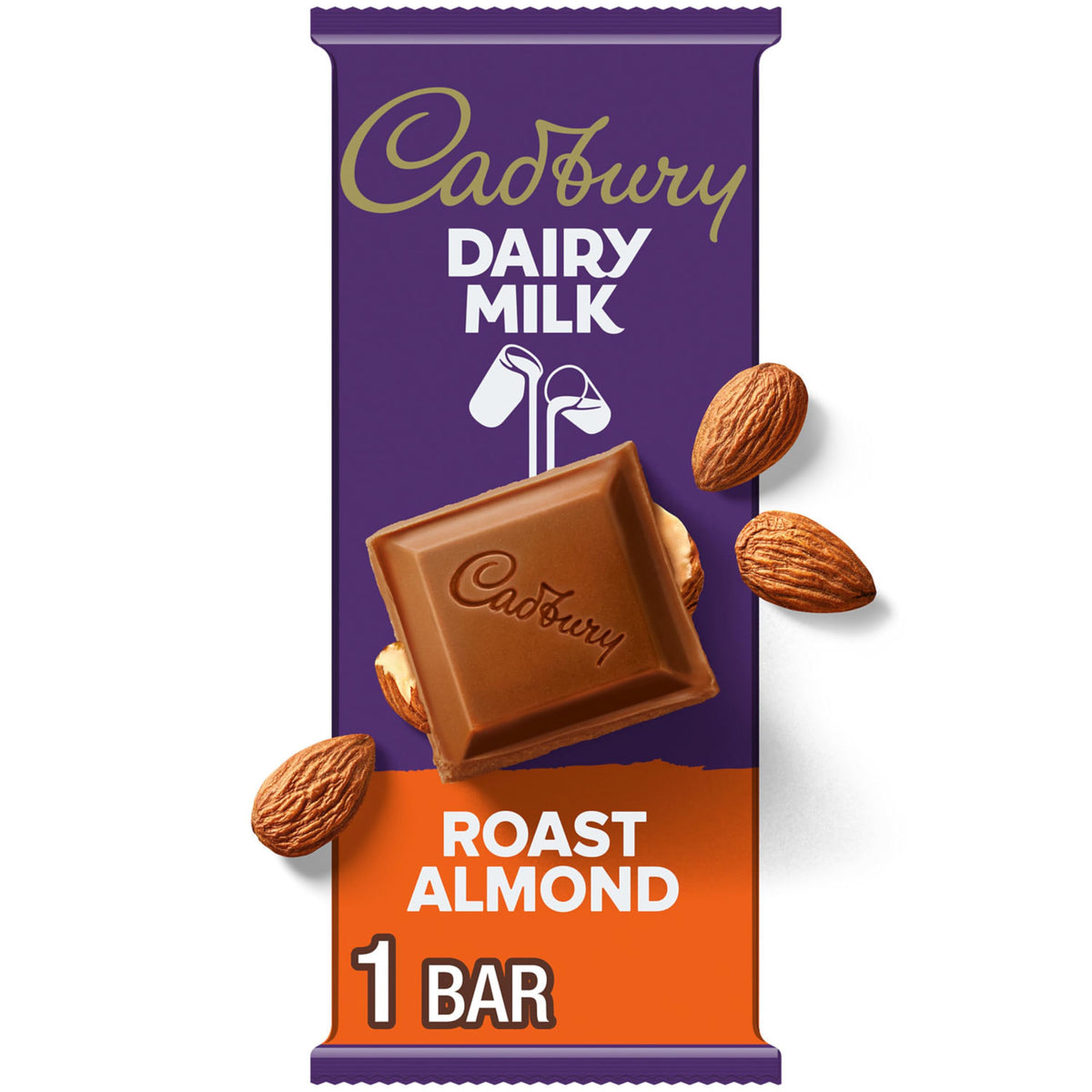 CADBURY DAIRY MILK Roast Almond Milk Chocolate Candy Bar, 3.5 oz