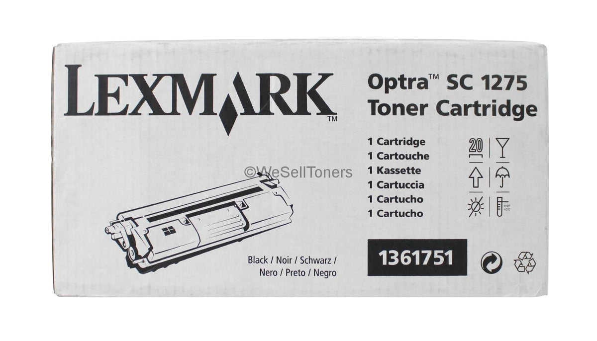 Genuine Lexmark Toner for Optra SC 1275/ 1275N - 1361751 (Black) 4.5K
