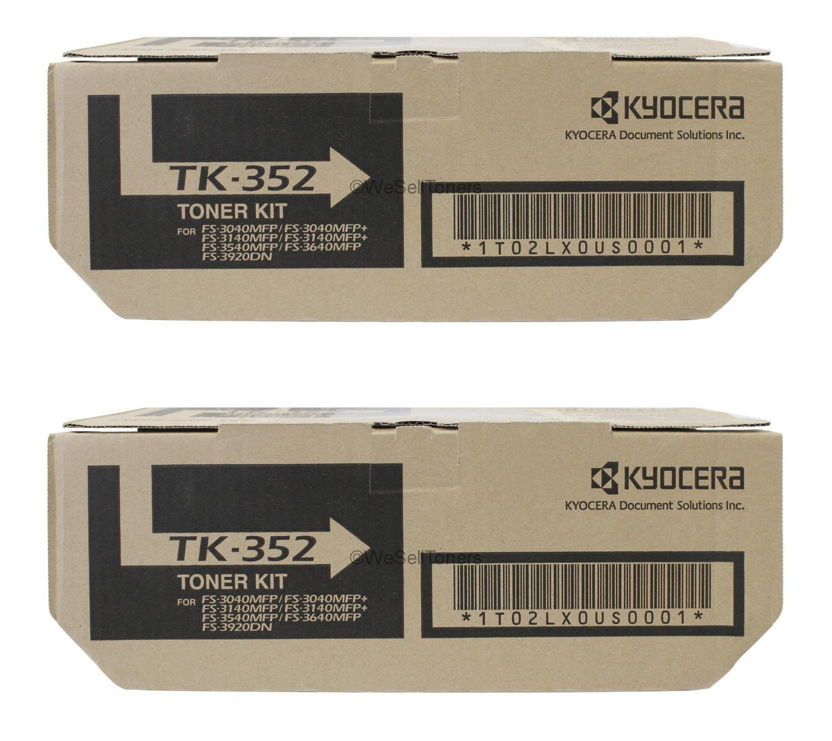 Kyocera TK-352 (TK352) Black Toner Cartridge 2-Pack