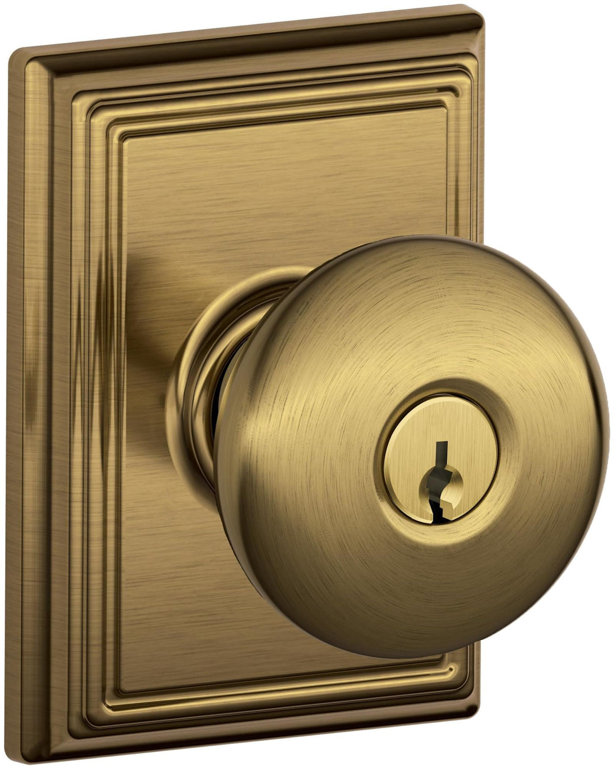 Schlage Plymouth F51A-PLY-ADD Keyed Entry Knob Set
