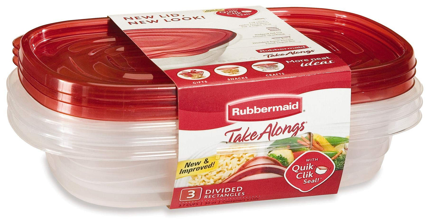 Rubbermaid Take Alongs Rectangle Containers 3ct