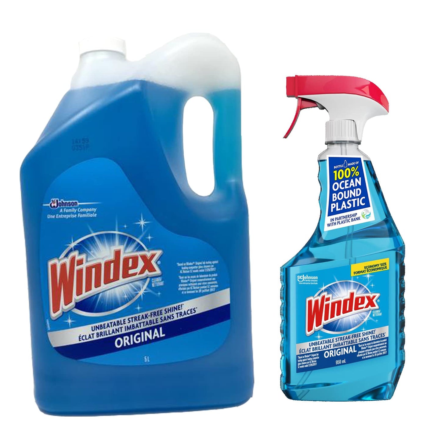 Windex Original Glass Cleaner 169 oz Refill + 32 oz Trigger