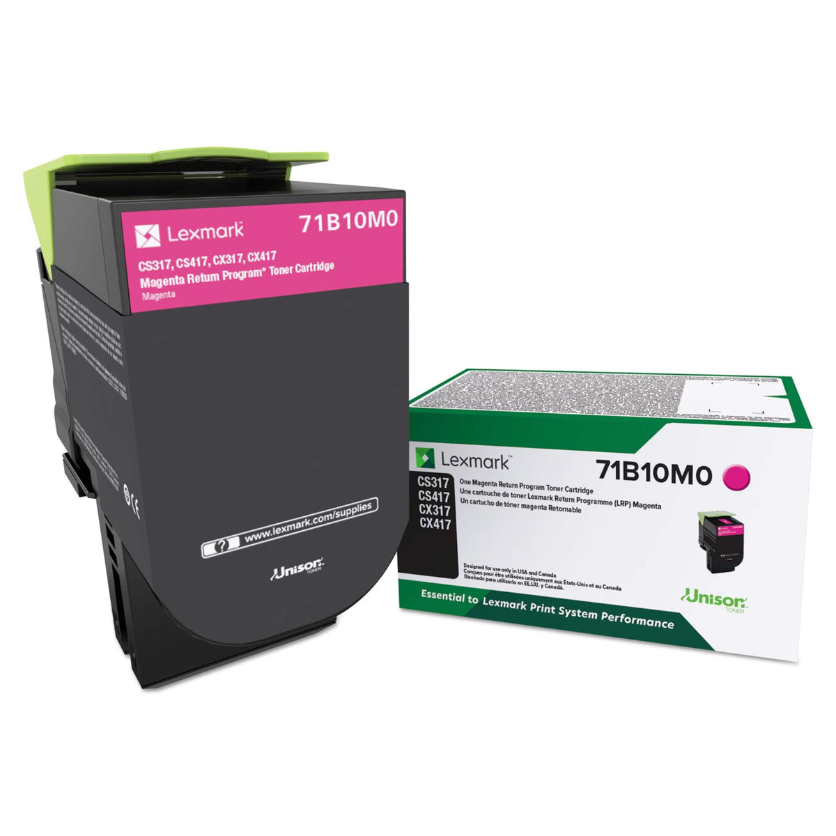 Lexmark 71B10M0 CS317dn CX317dn CS417dn CX417de CS517de CX517de Magenta Return Program Cartridge Toner