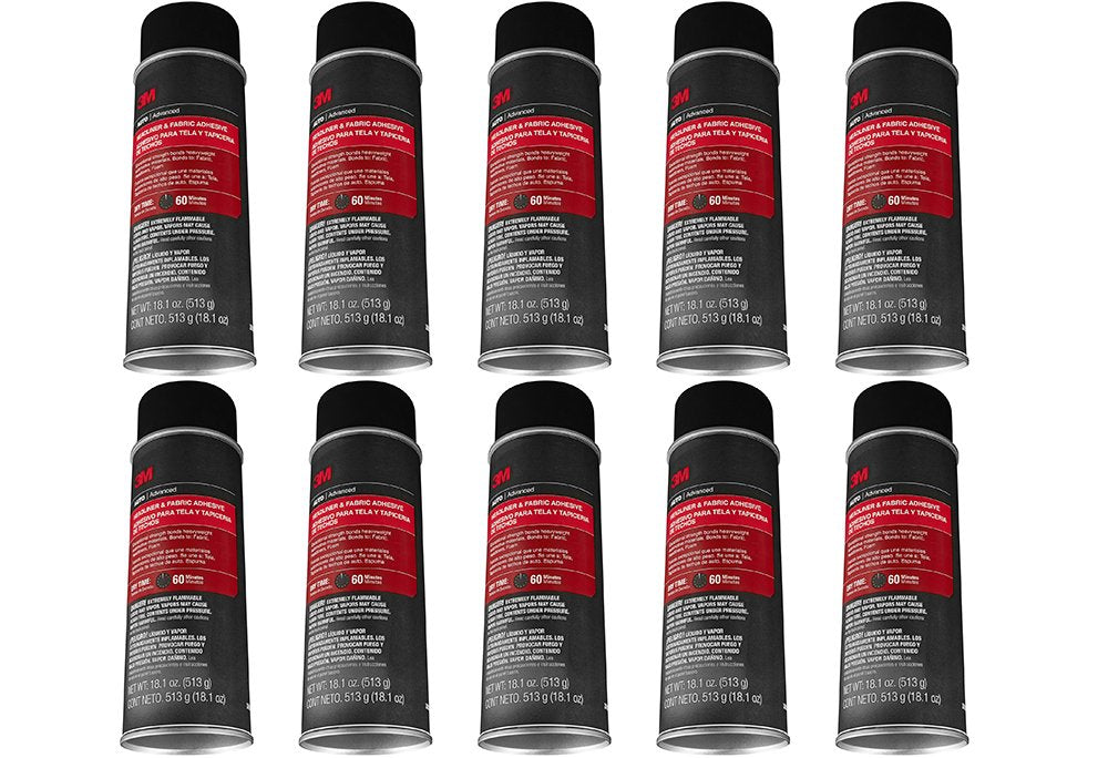 3M 38808 Headliner & Fabric Adhesive 18.1 Oz (10 Pack)
