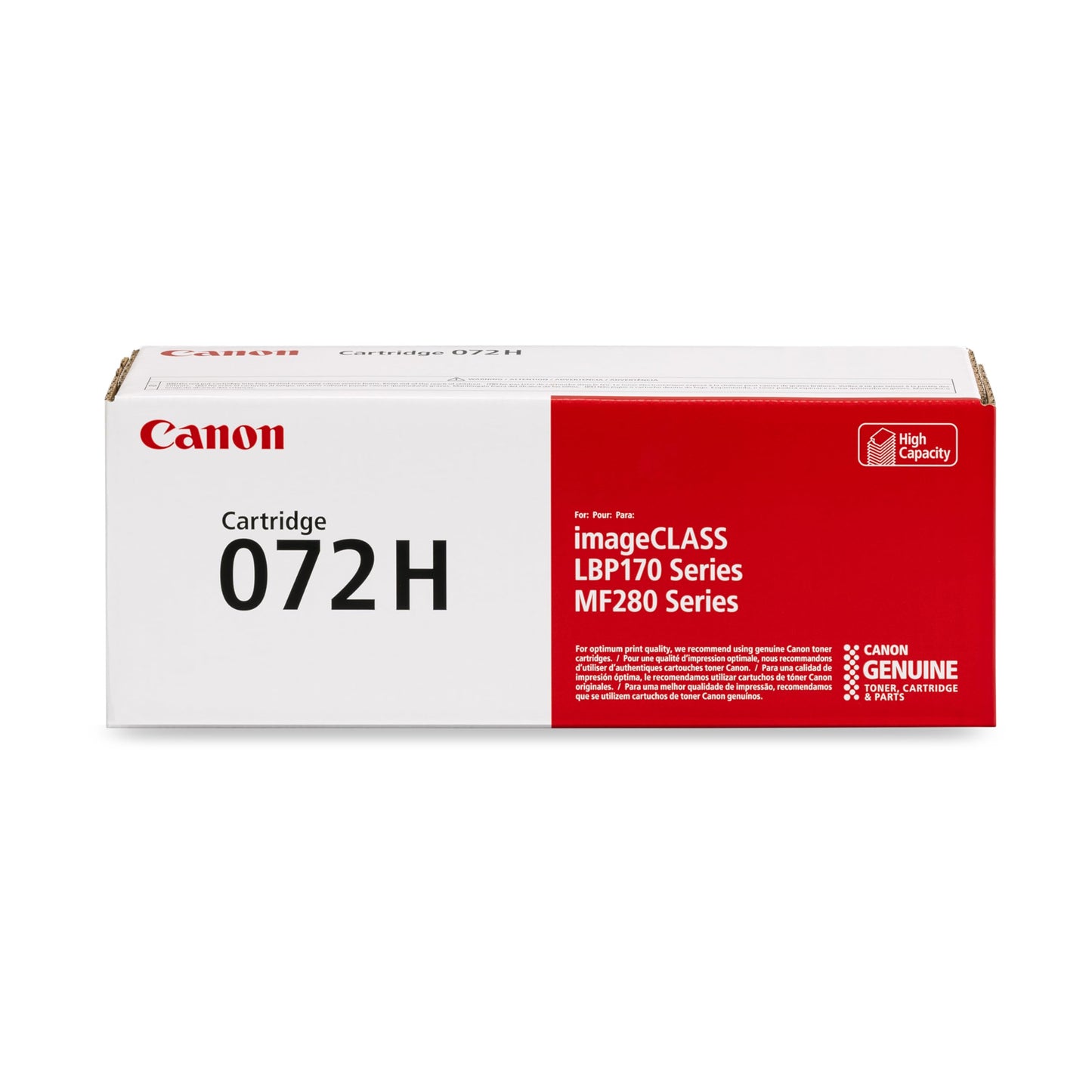 Canon Genuine 072 Black Toner Cartridge High Capacity Compatible with MF280 Series and LBP172dw