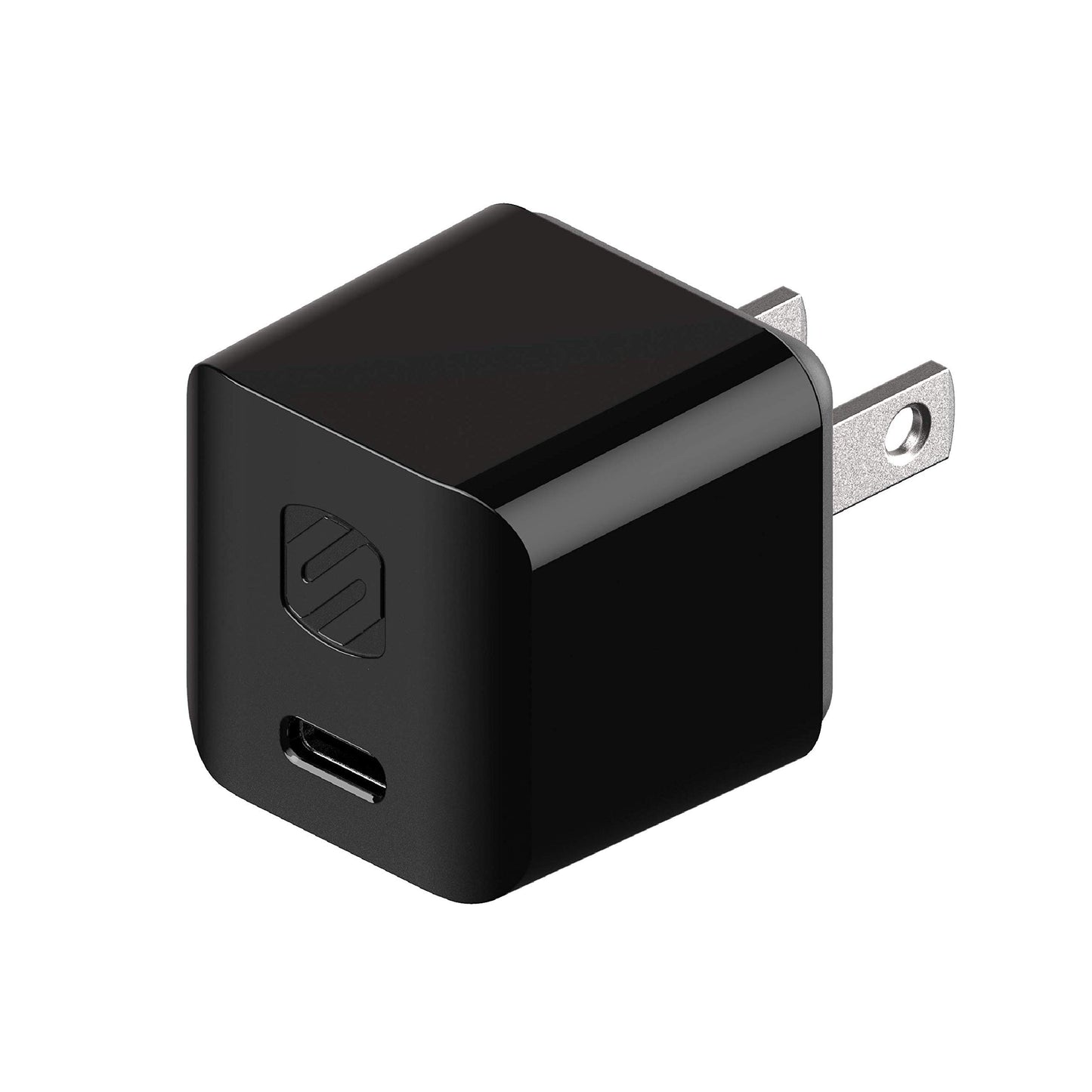 Scosche HPDC30M Powervolt 30W USB Type-C Wall Charger Compatible with Power Delivery 3.0, 2.0 and Standard USB-C Devices, Fast Charging, Black