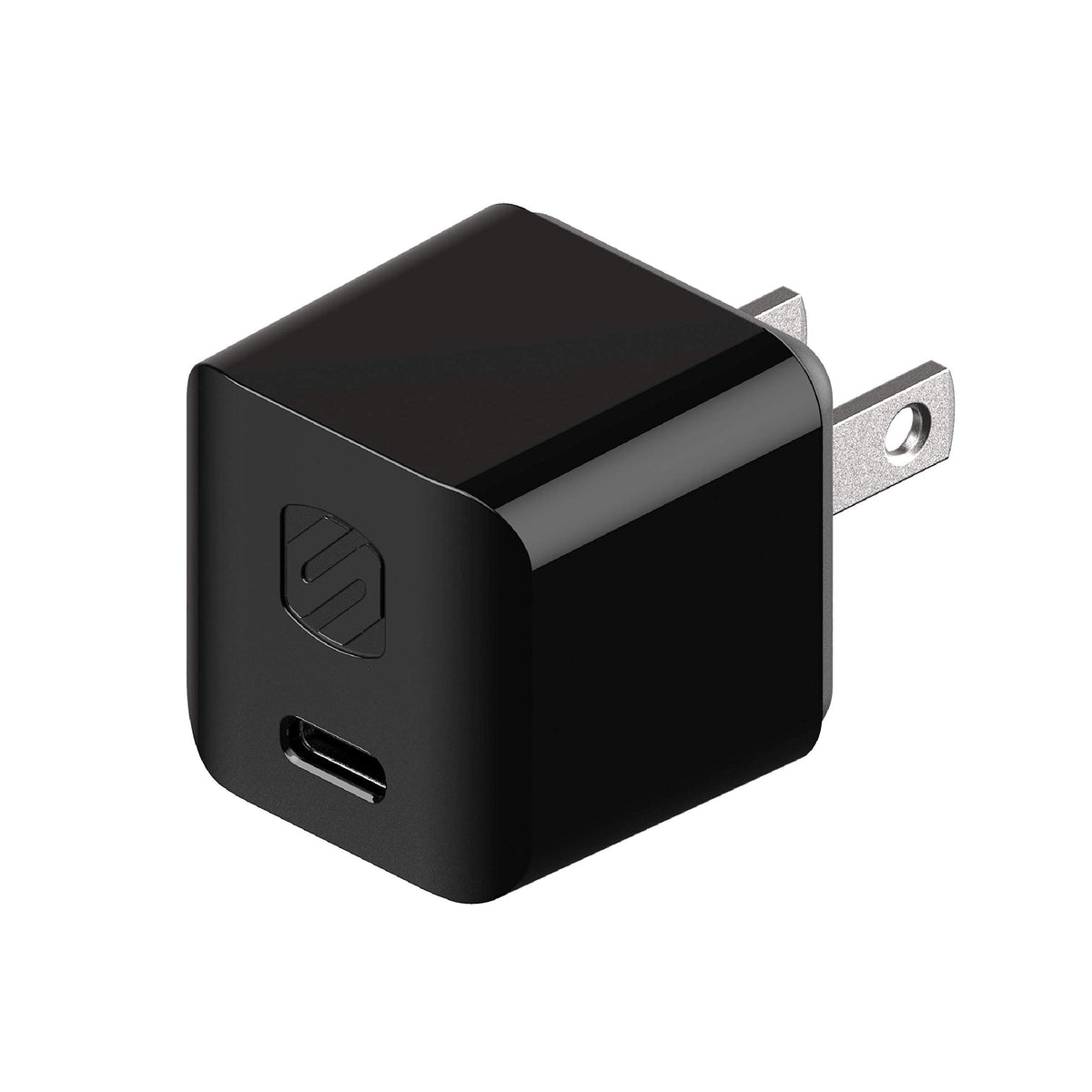 Scosche HPDC30M Powervolt 30W USB Type-C Wall Charger Compatible with Power Delivery 3.0, 2.0 and Standard USB-C Devices, Fast Charging, Black