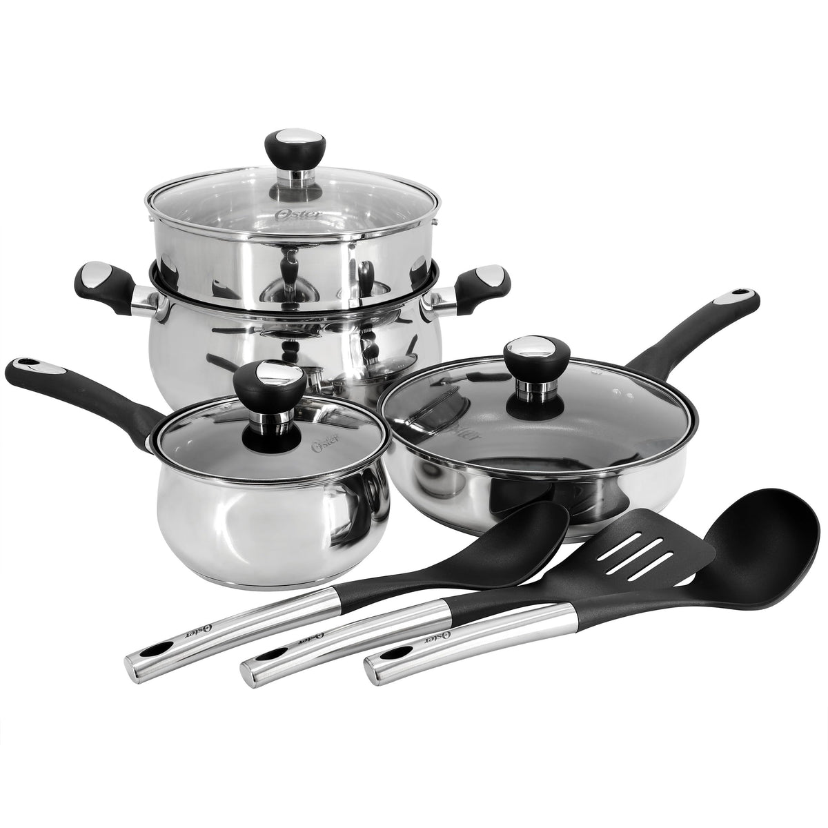 Oster Baldwyn 10 Piece Stainless Steel Cookware Set
