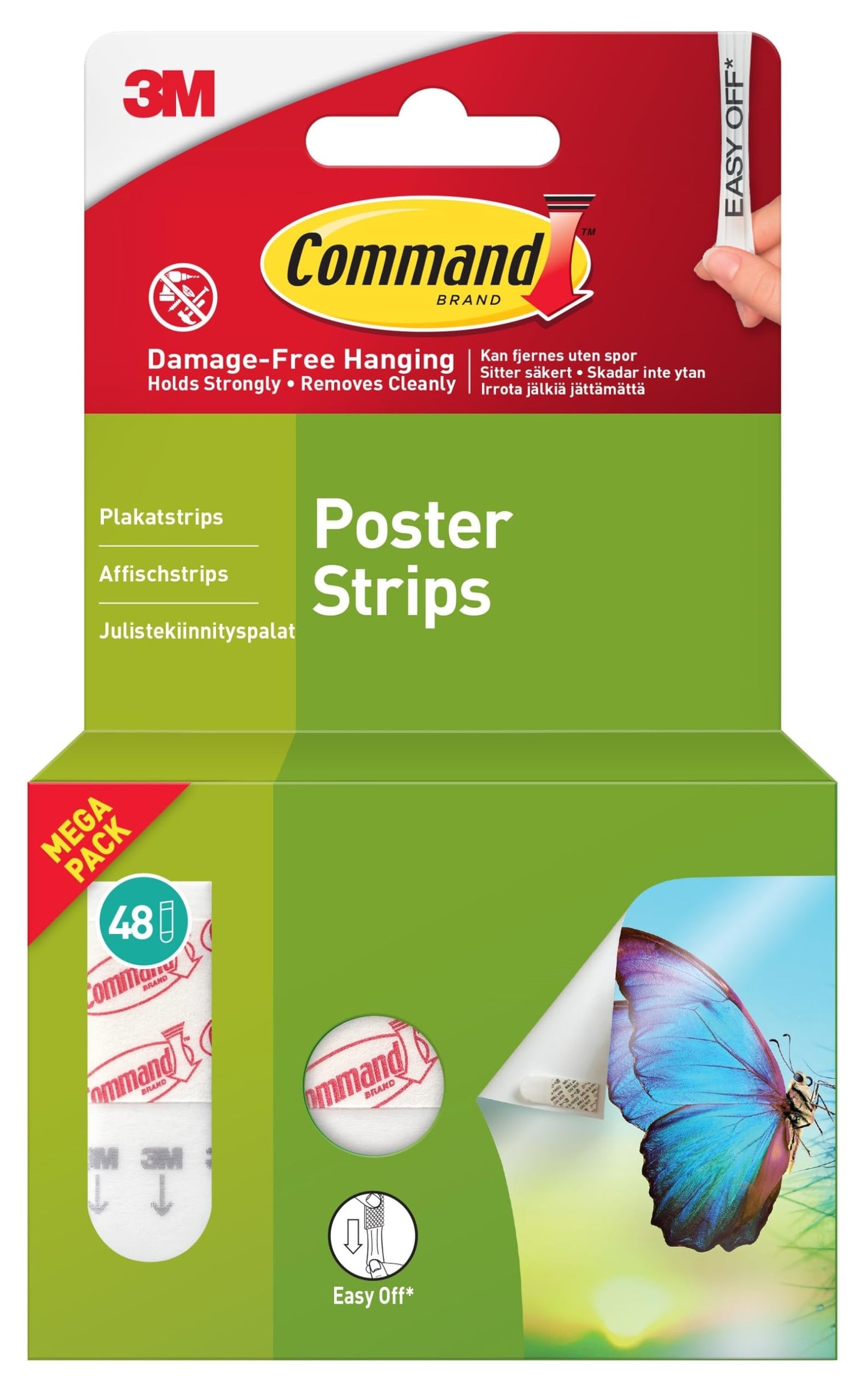 48 Pack Small Poster Adhesive Strips