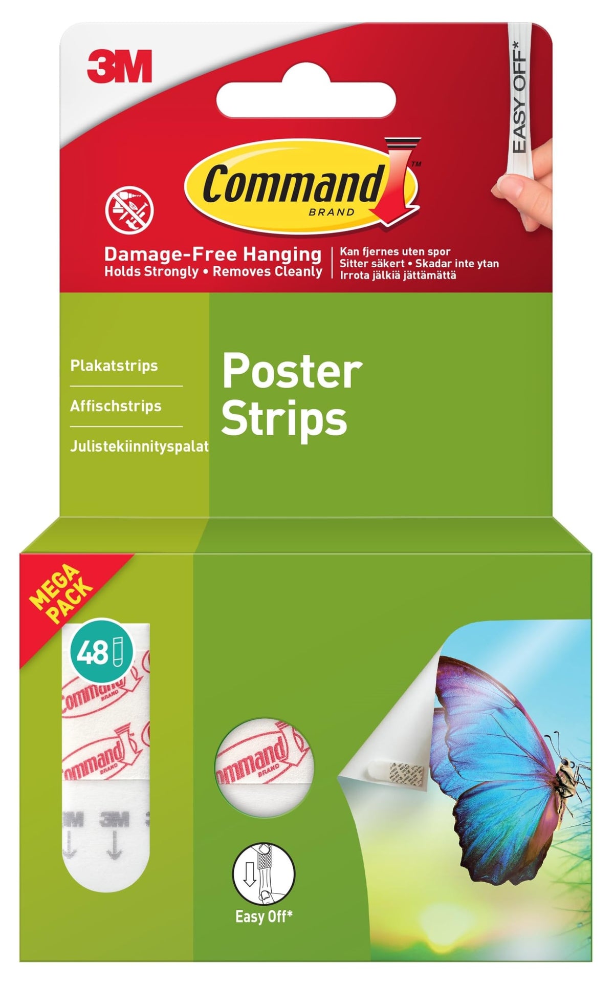 48 Pack Small Poster Adhesive Strips