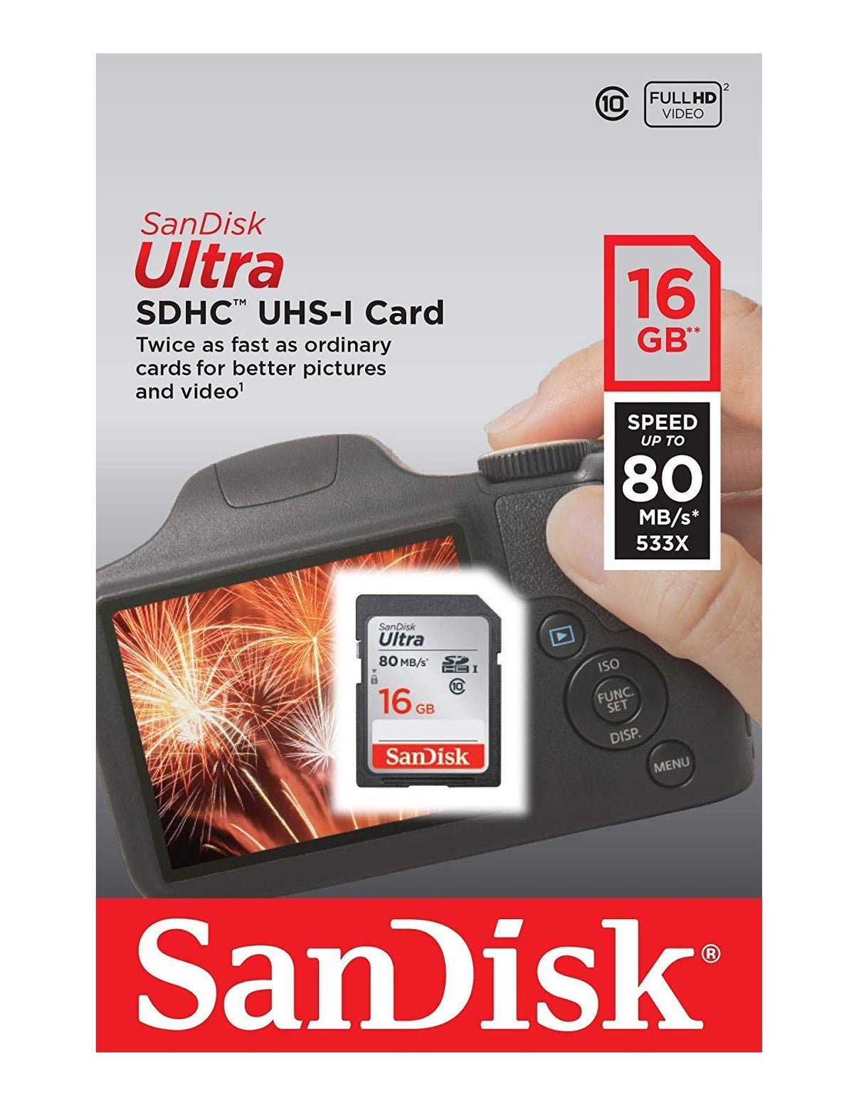 SanDisk Ultra 16GB SDHC UHS-I Memory Card SDSDUNC-016G-GN6IN