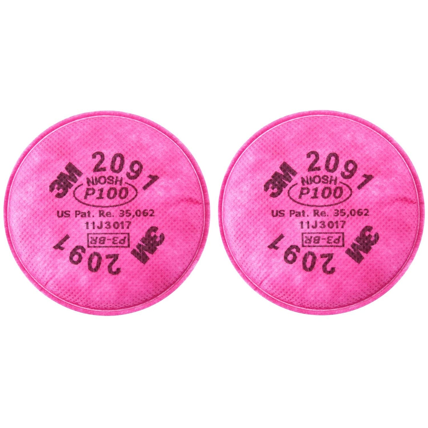 3M 2091 P100 Particulate Filter With Organic Vapor Relief, 4 Pieces 2 pairs