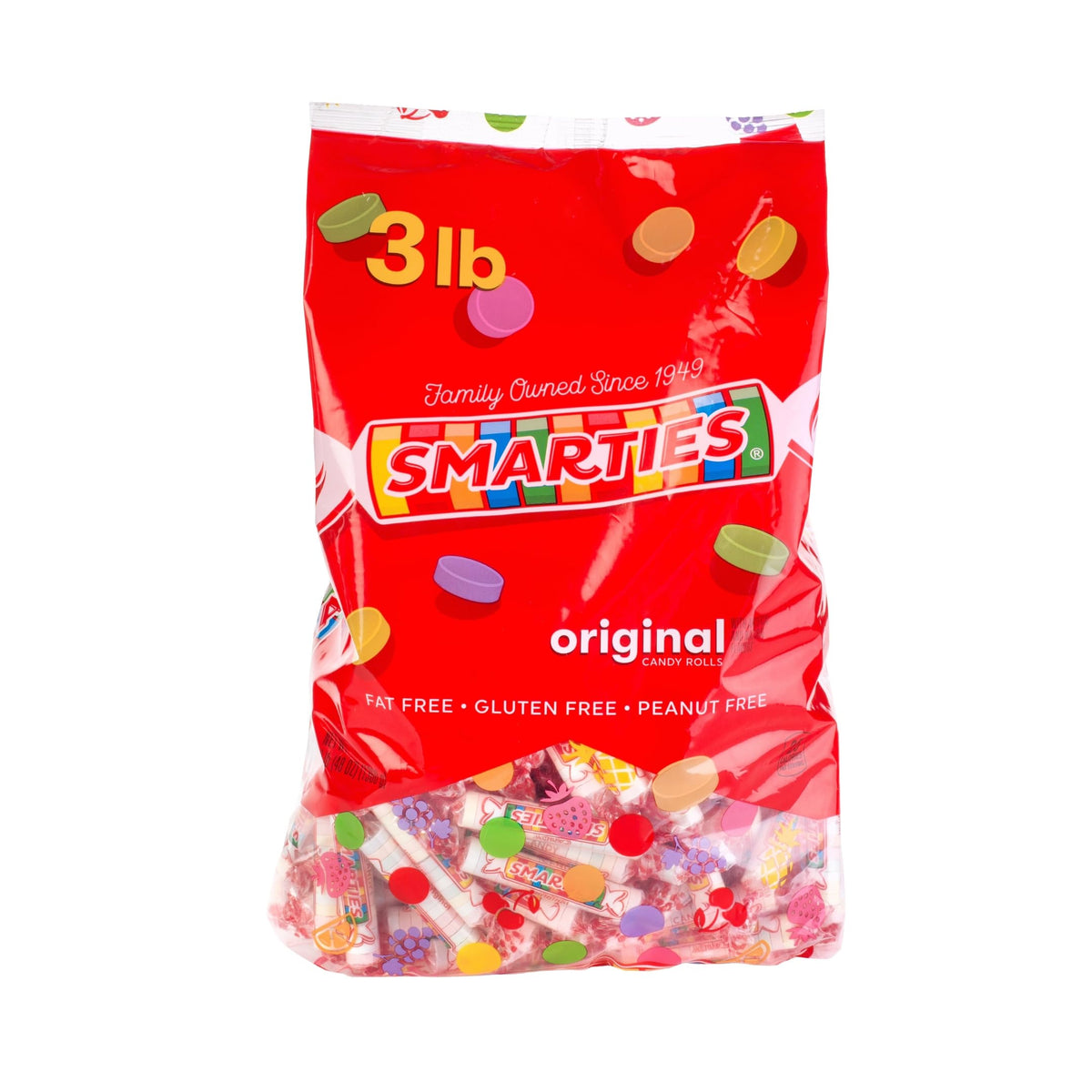 Smarties Original Candy Bulk Rolls 3lb Stand-Up Bag