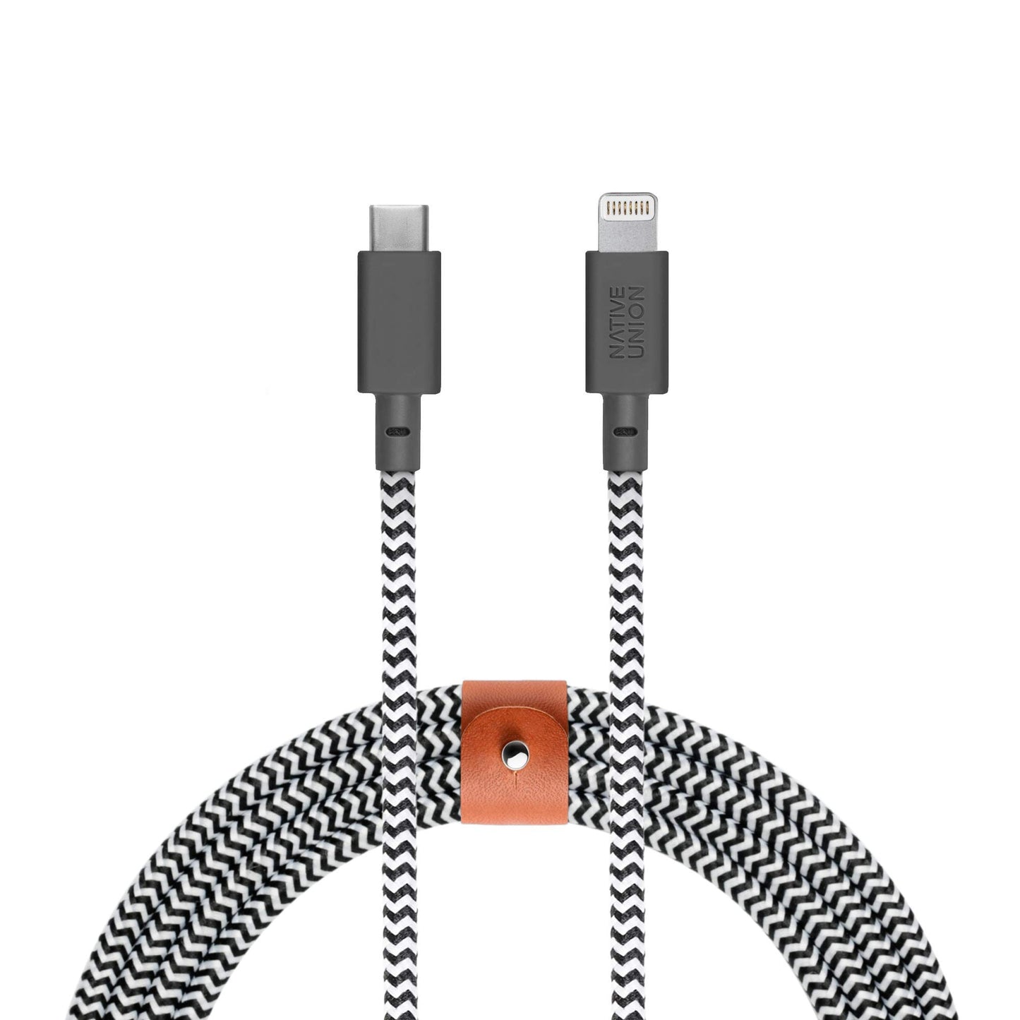 Native Union Belt Cable USB-C to Lightning 10ft Zebra
