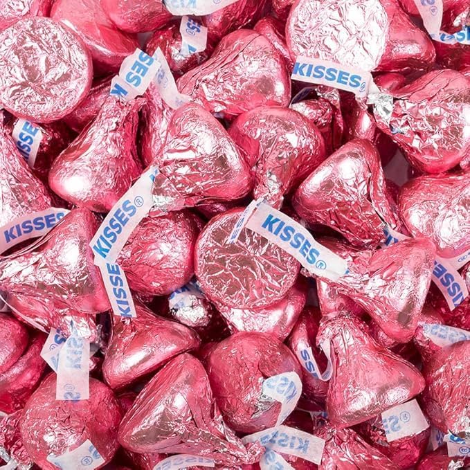 Milk Pink Foil Wrapped Chocolate Candies 1 lb Bag
