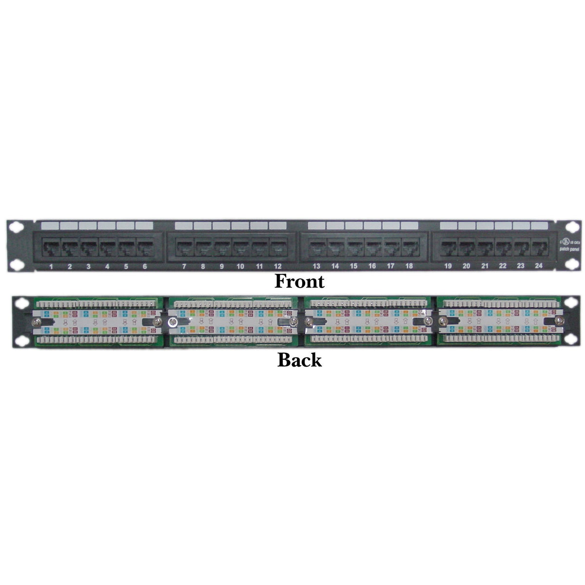 CableWholesale 24-Port Cat6 Patch Panel 1U