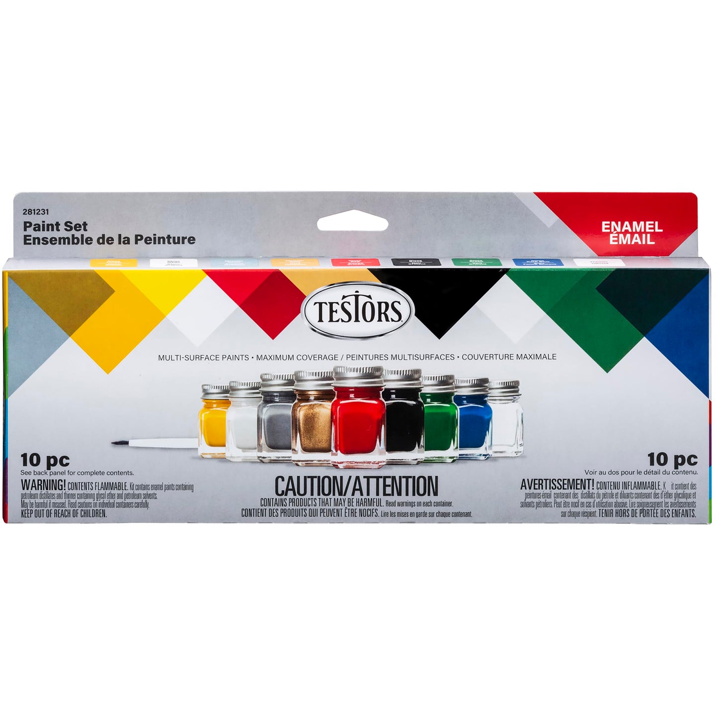 TESTORS PAINT SET ENAML AST 10