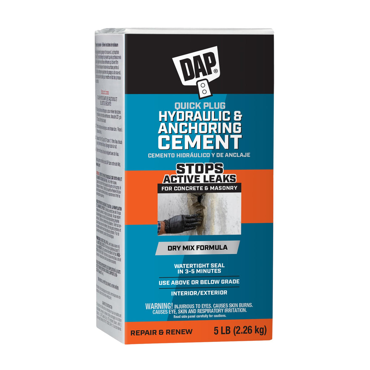 DAP Quick Plug 14086 5 lb Hydraulic Cement, 2 Pack