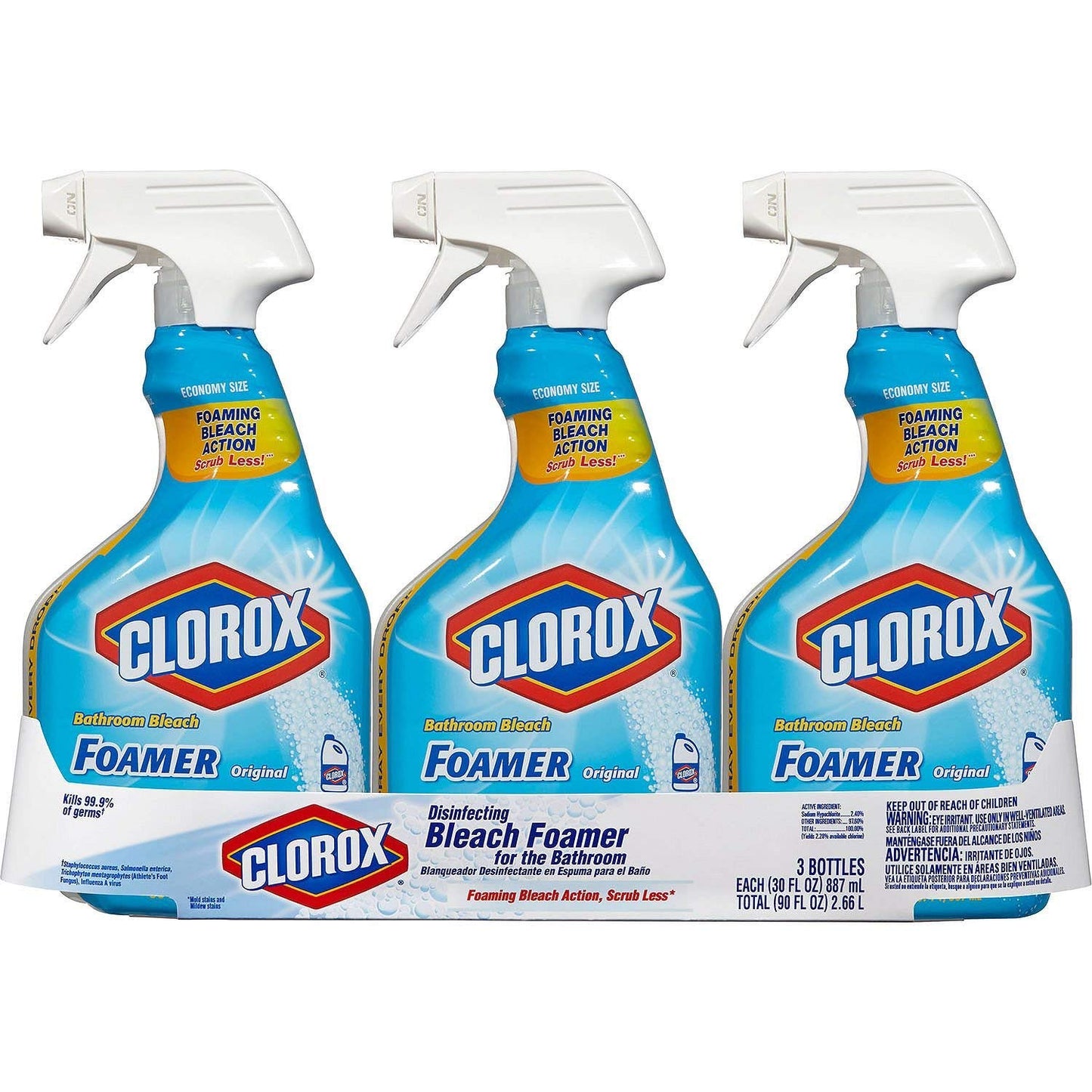Clorox Bathroom Bleach Foamer Original Spray 3-Pack