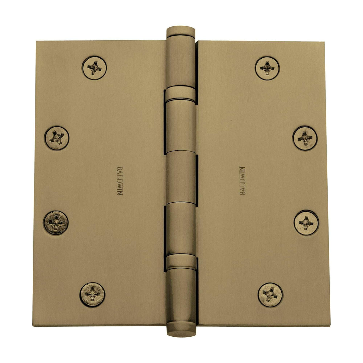 Baldwin 1051033I Square Mortise Hinge, Vintage Brass