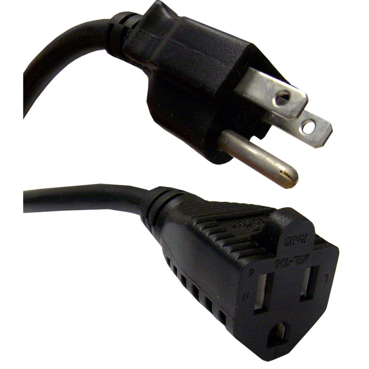 CableWholesale Power Extension Cord 10ft NEMA 5-15P to 5-15R