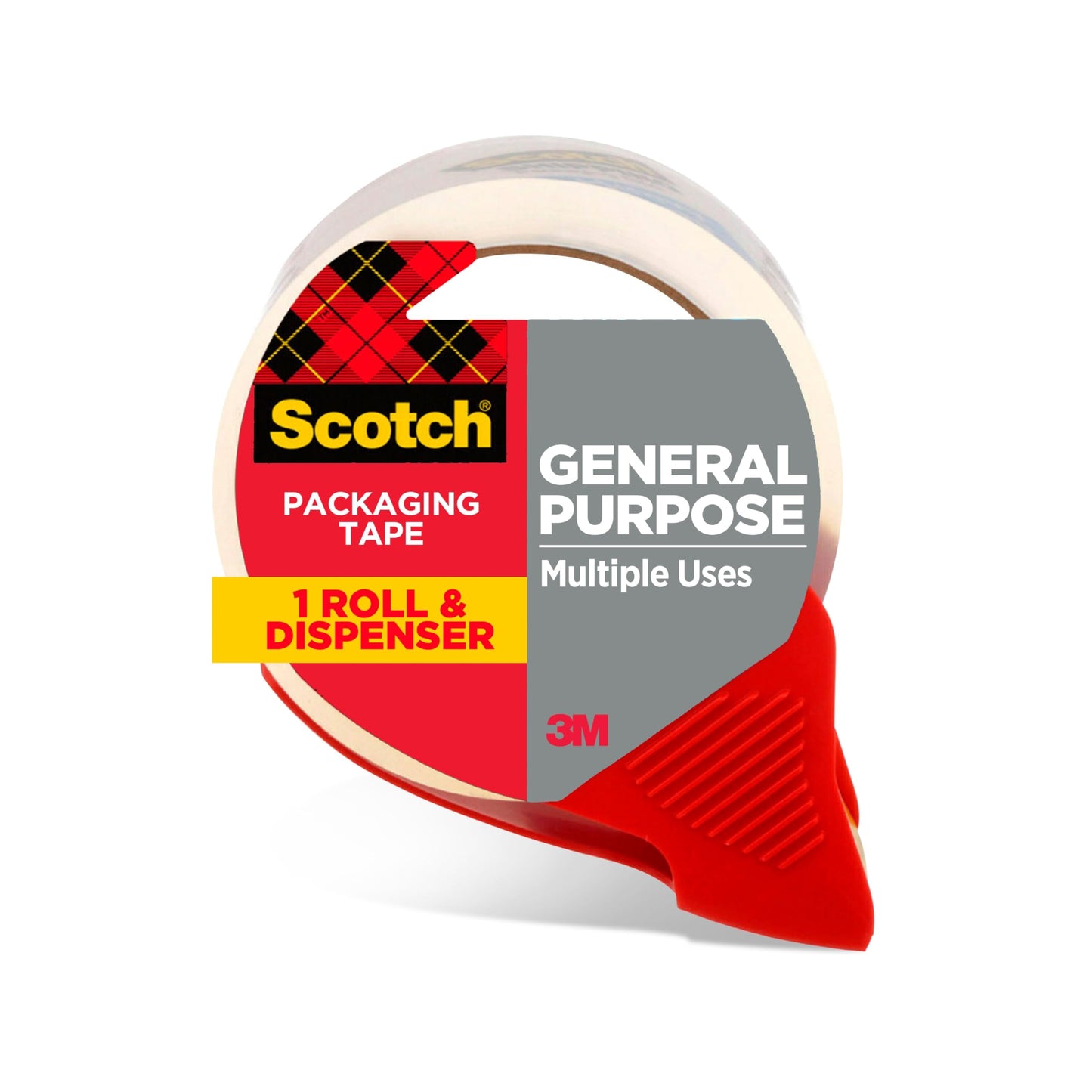 Scotch Shipping Packaging Tape 1.88x 84.2 yd 1 Dispensered Roll (3350-77-RD)