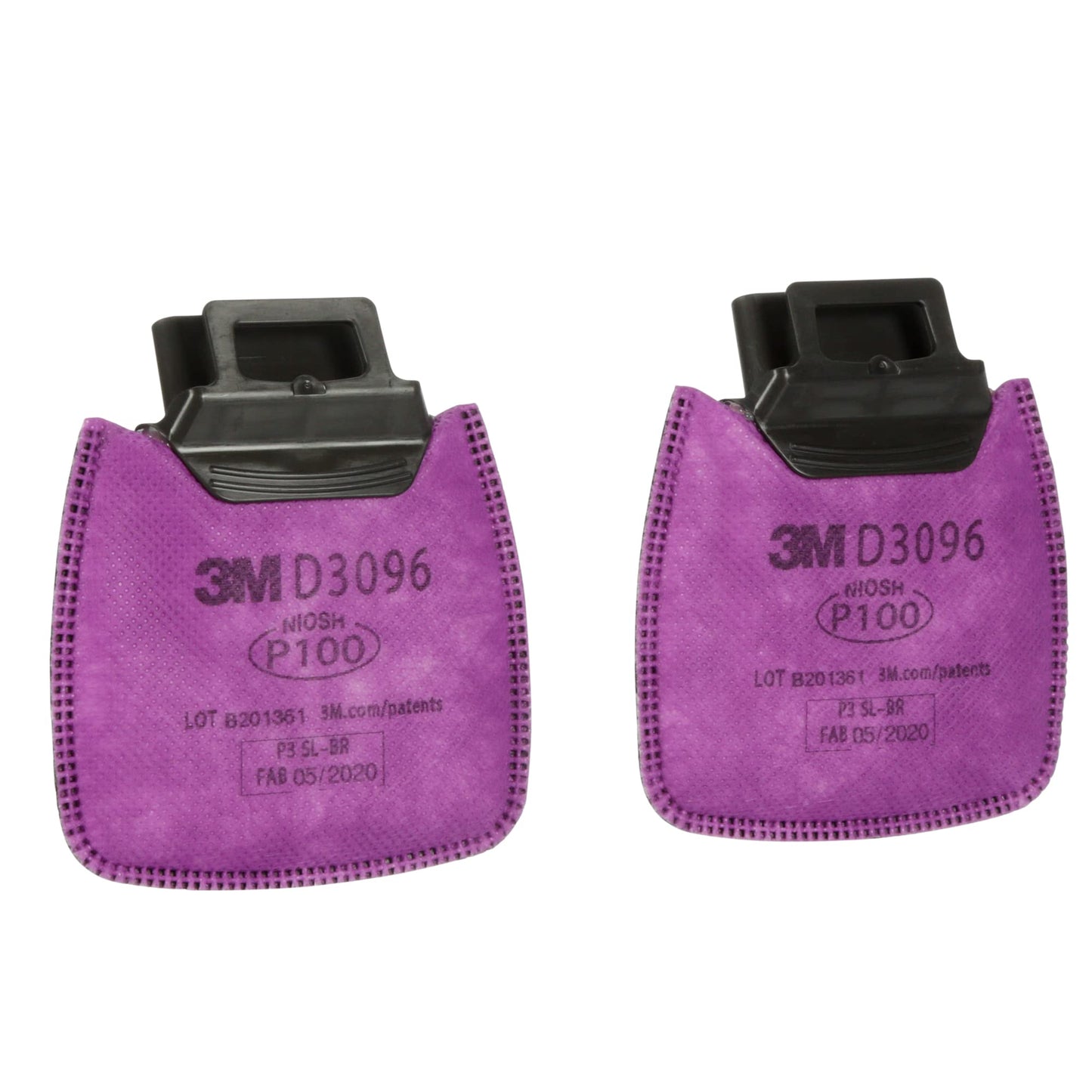 3M Secure Click D3096 P100 Respirator Filter, 1 Pair