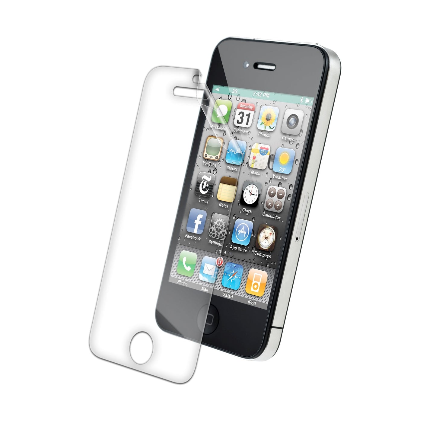 ZAGG InvisibleShield Original for Apple iPhone 4 / iPhone 4S - Retail Packaging - Screen