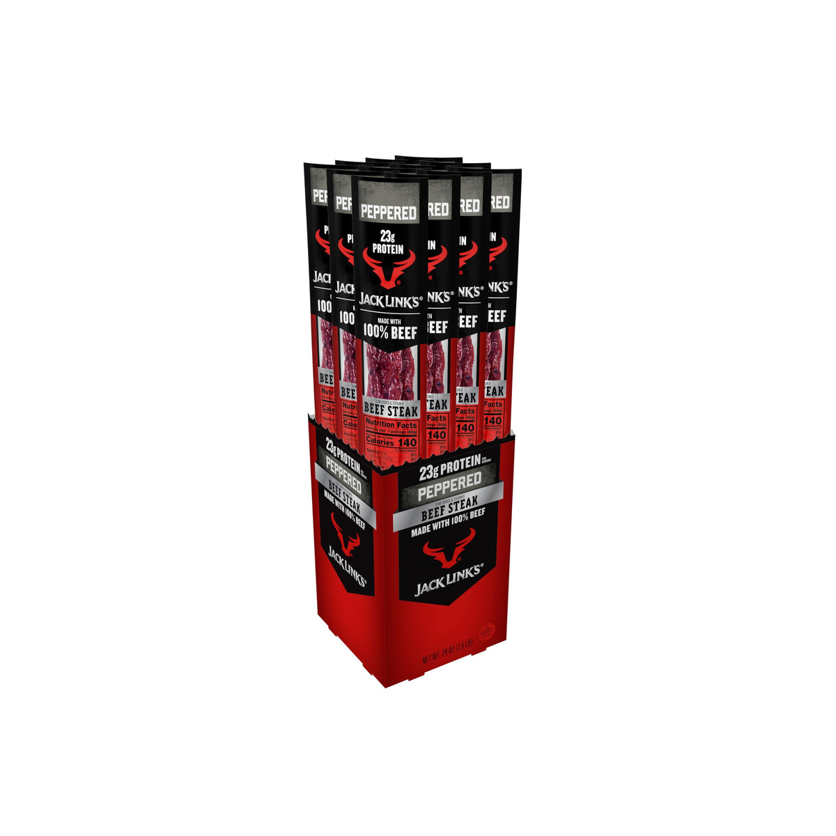 Jack Link's Beef Steak - 12 - 2 Oz. Sticks - Peppered