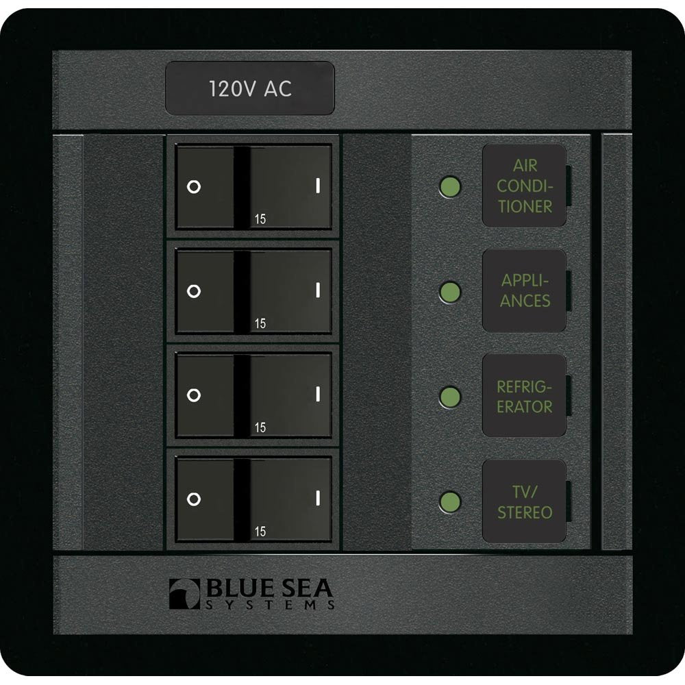 Blue Sea 1210 120V AC 4 Position Panel