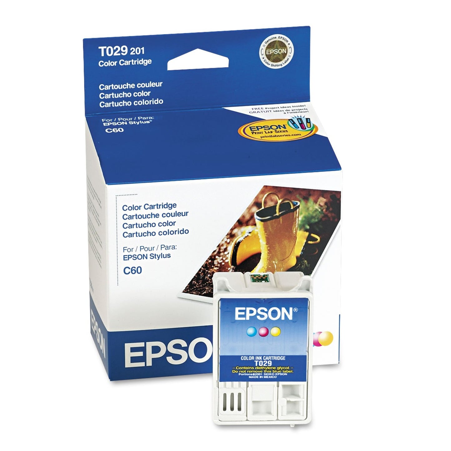 Epson T029201 Intellidge Tri-Color Ink Cartridge 420 Pages