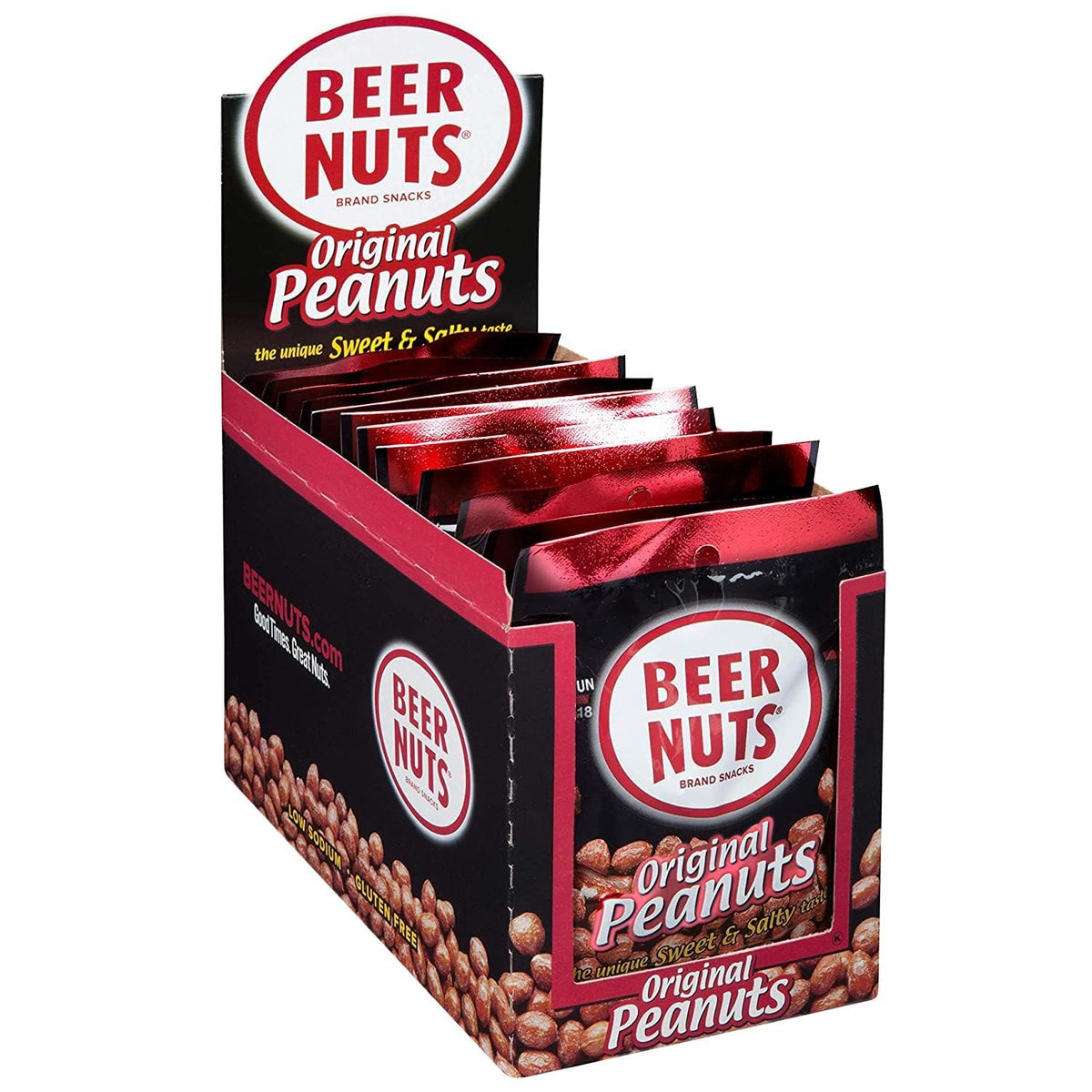 BEER NUTS Original Peanuts 3oz 4/12ct